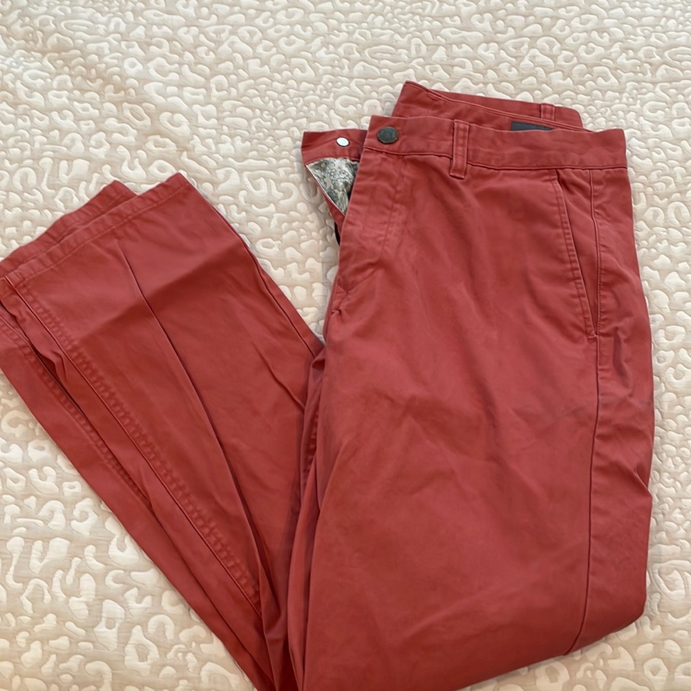 Mens bonobos pants Nantucket red color size 32